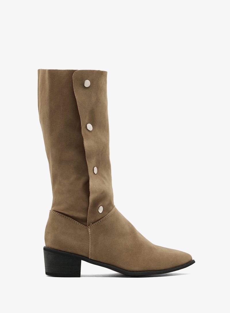 ELLA Suede Knee High Boots - Image 1
