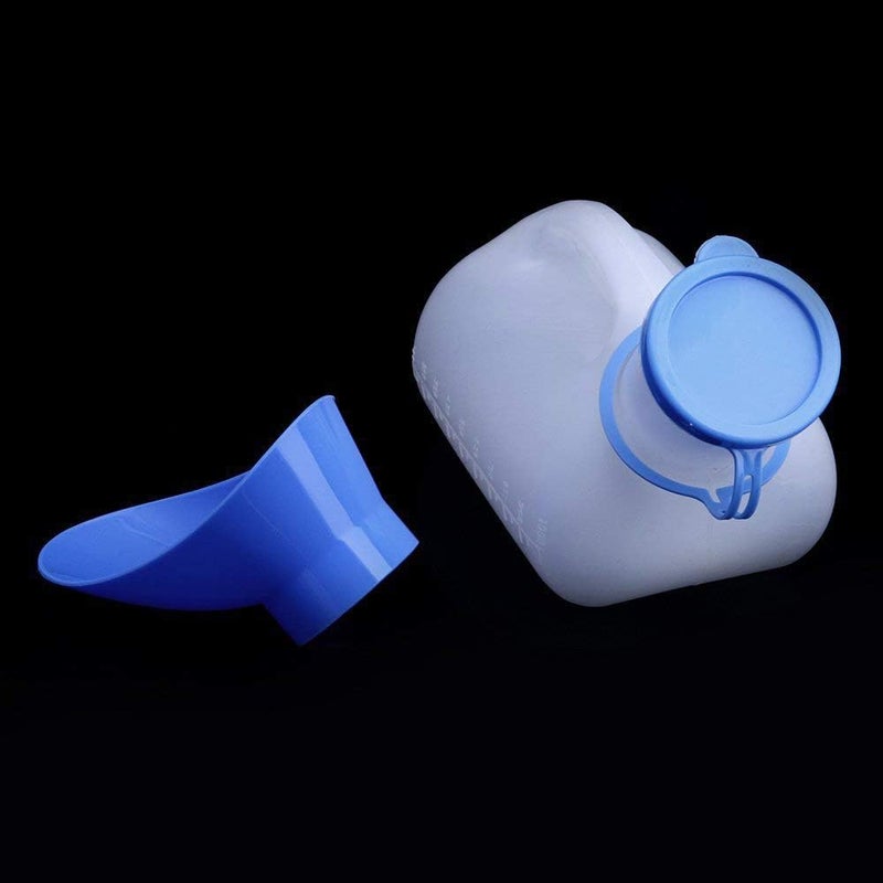 klarako 1pcs 1000ML Urinal Car Potty Unisex Urinal Car Potty with Lid and Funnel for Men Women Children Car Traveling Camping Diabetes - Image 3
