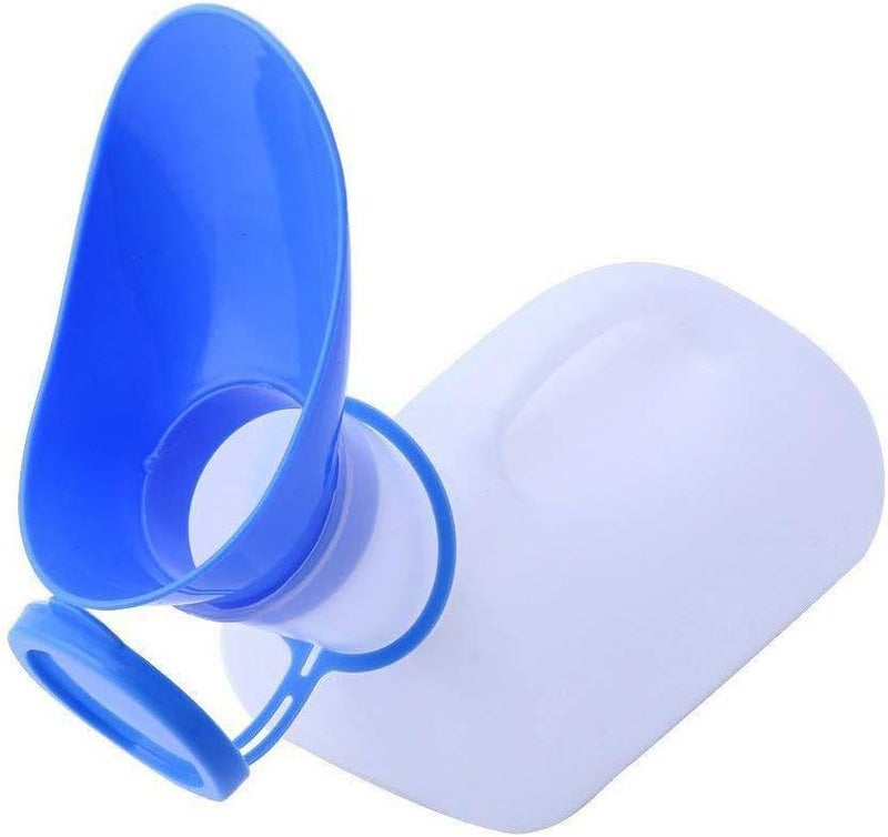 klarako 1pcs 1000ML Urinal Car Potty Unisex Urinal Car Potty with Lid and Funnel for Men Women Children Car Traveling Camping Diabetes - Image 1