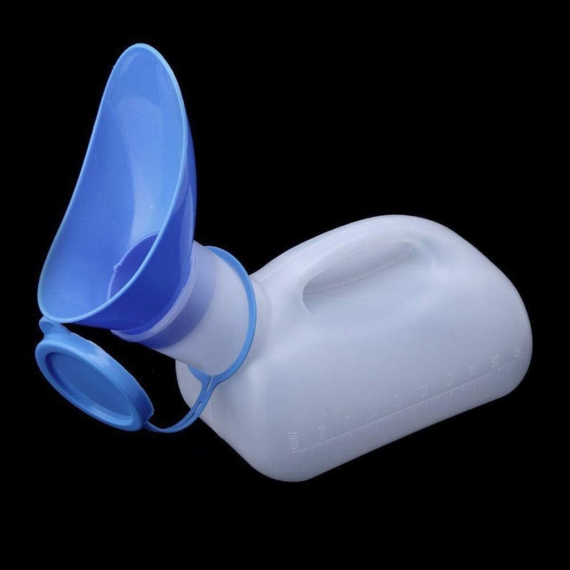 klarako 1pcs 1000ML Urinal Car Potty Unisex Urinal Car Potty with Lid and Funnel for Men Women Children Car Traveling Camping Diabetes - Image 2