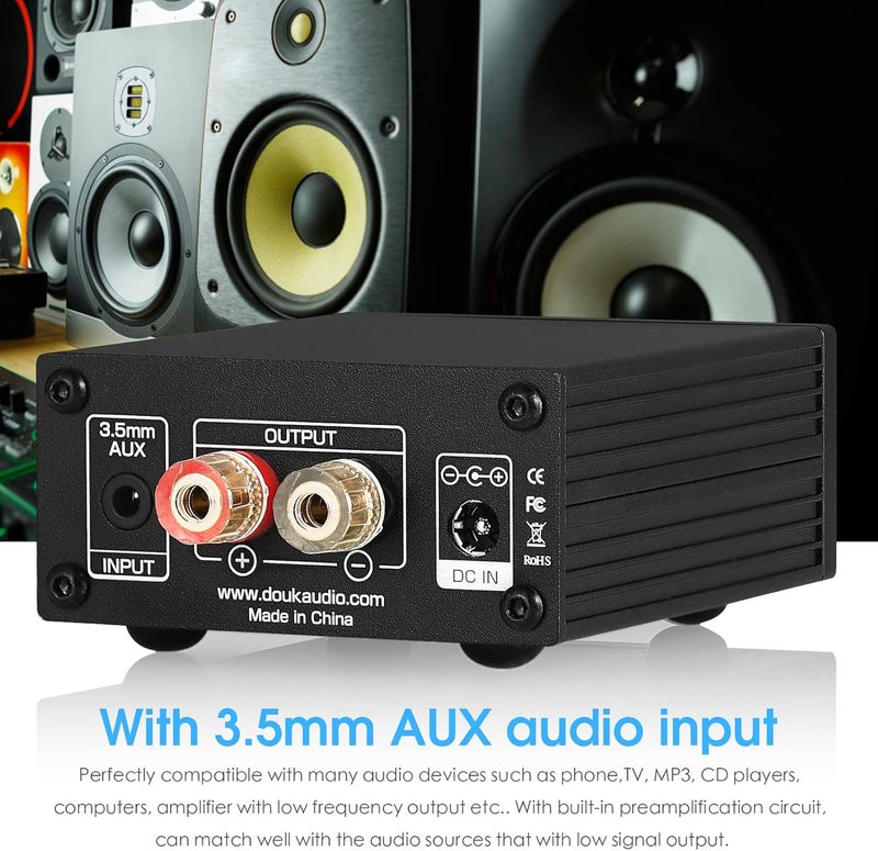 Nobsound 100W Subwoofer Digital Power Amplifier Mini Amp (Black) - Image 3