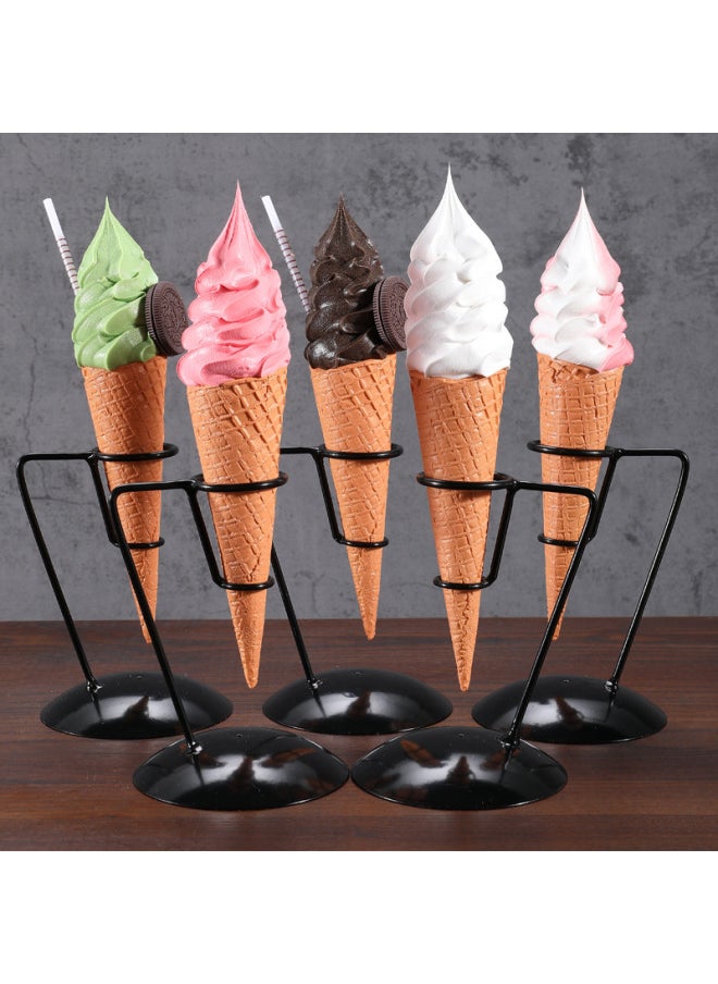 Simulation Ice Cream Model Cone Crisp Skin Mold Honey Snow Ice City Skyscraper Crisp Jumbo Ice Cream Cone Model-Color:Custom Special Shot