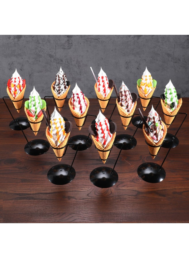Simulation Ice Cream Model Cone Crisp Skin Mold Honey Snow Ice City Skyscraper Crisp Jumbo Ice Cream Cone Model-Color:Custom Special Shot