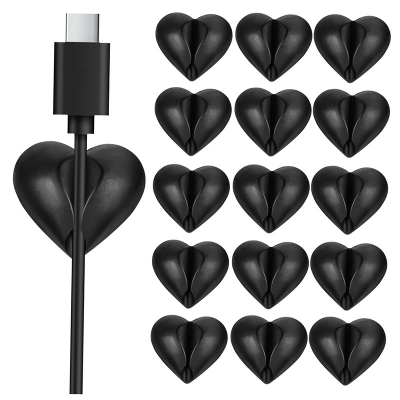 16 Pack Adhesive Cord Clips Cable Management Wire Holders For Home Office Organization - Image 2