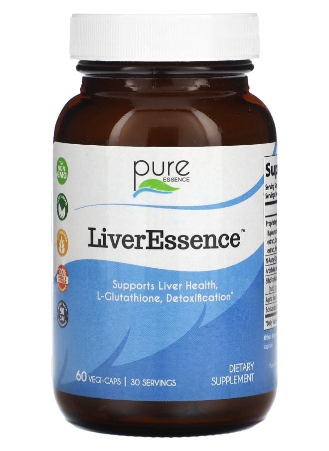 Pure Essence LiverEssence 60 Vegi-Caps 