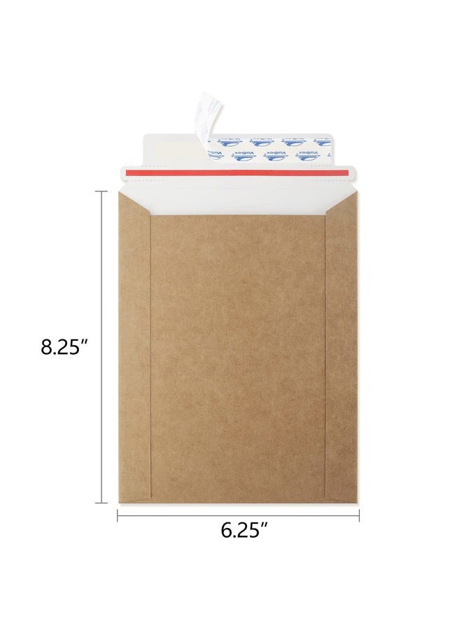 ValBox 6x8 Self Seal Photo Document Mailers 25 Pack Stay Flat Brown Cardboard Envelopes, 6.25 x 8.25 Inches - Image 2