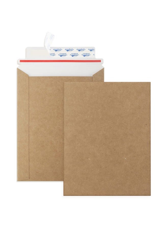 ValBox 6x8 Self Seal Photo Document Mailers 25 Pack Stay Flat Brown Cardboard Envelopes, 6.25 x 8.25 Inches - Image 1