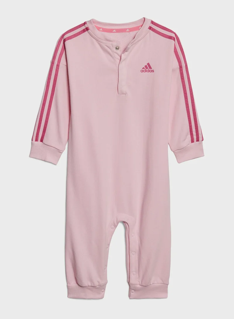Adidas Infant 3 Stripe Essential French Terry Bodysuit