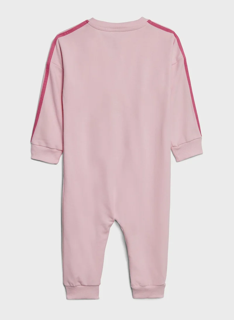 Adidas Infant 3 Stripe Essential French Terry Bodysuit