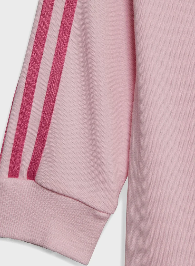 Adidas Infant 3 Stripe Essential French Terry Bodysuit