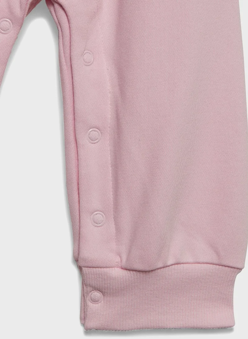 Adidas Infant 3 Stripe Essential French Terry Bodysuit