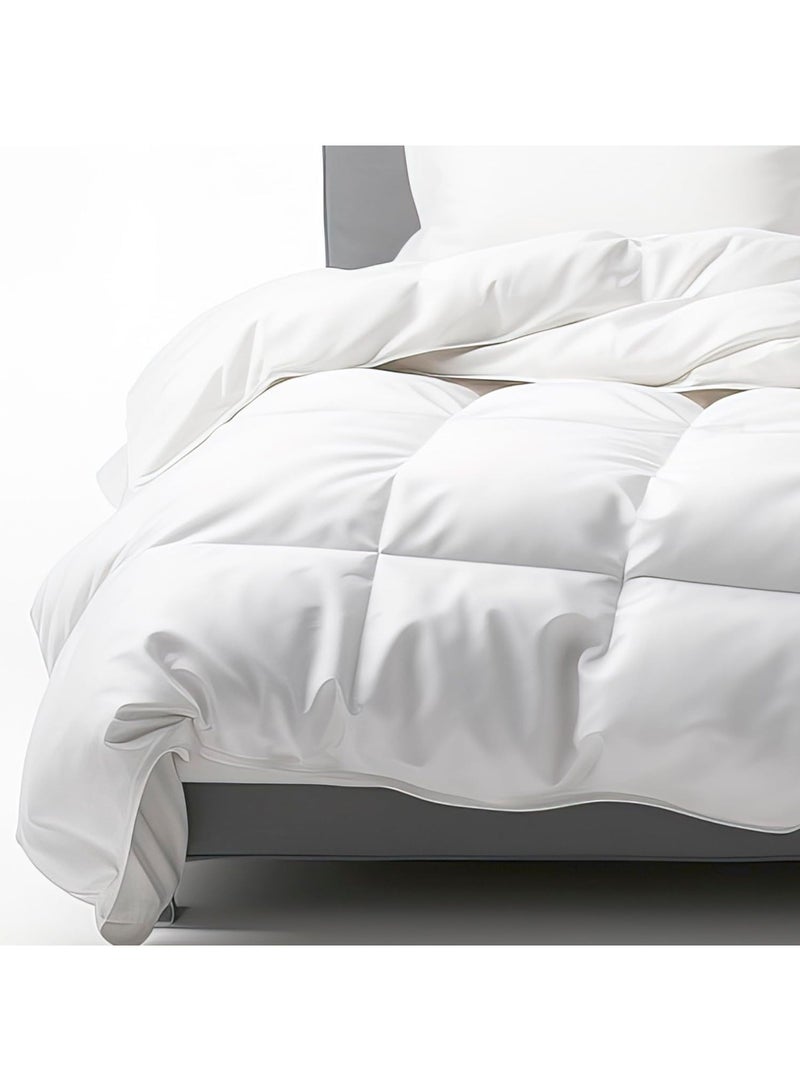 Raymond Home Raymond Home Microfiber Quilt All Season AC Soft Lightweight Blanket Solid Double Size Bed Peach Finish  200 GSM - White (229 x 152 CM) - Image 2