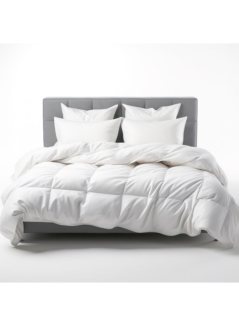 Raymond Home Raymond Home Microfiber Quilt All Season AC Soft Lightweight Blanket Solid Double Size Bed Peach Finish  200 GSM - White (229 x 152 CM) - Image 3