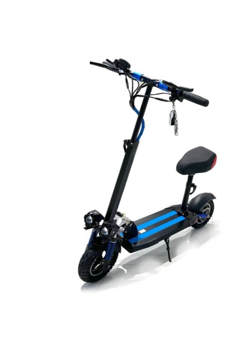 Winner Sky E-Scooter E10 Powerful 1000W Motor Full Foldable Design with Extended Range Anti-Theft RC Blue Helmet Included Top Choice for Urban Commutes - Image 2