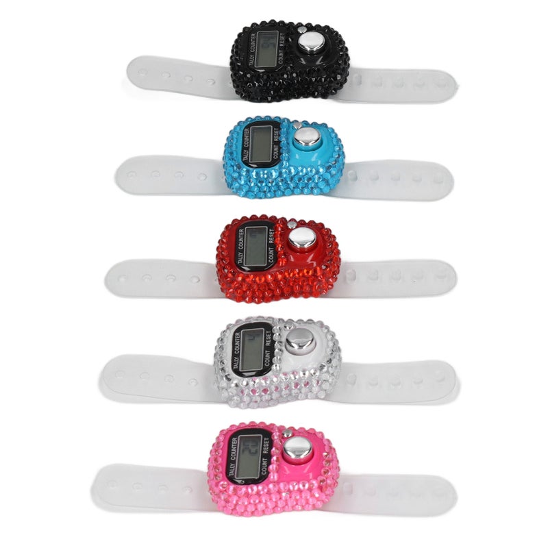5Pcs Finger Counters Reset Knob Vivid Colors High Accuracy Auto Sleep Tally Counter for Sports Training Gym - Image 2