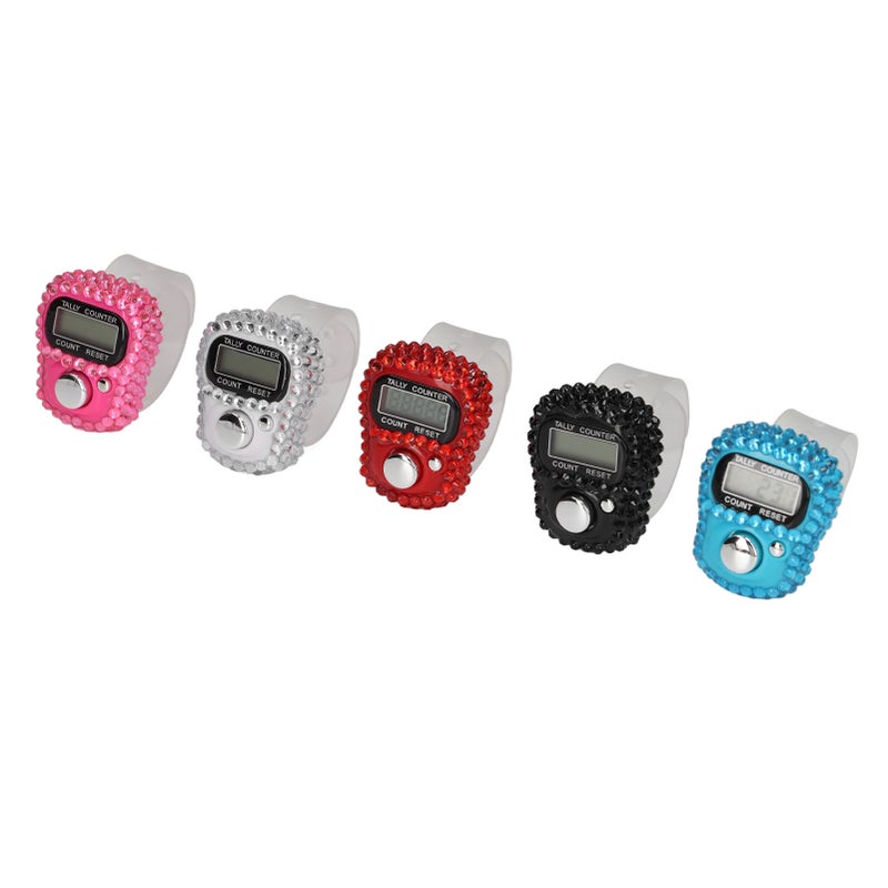 5Pcs Finger Counters Reset Knob Vivid Colors High Accuracy Auto Sleep Tally Counter for Sports Training Gym - Image 4
