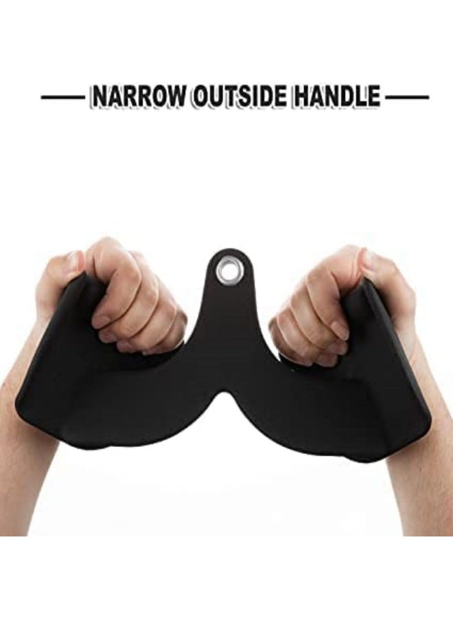 NALACAL مقابض كابل متعددة الاستخدامات T-Bar و V-Bar لأجهزة الجيم المنزلية – ملحقات تمارين السحب للأسفل، تمرين العضلة ثلاثية الرؤوس، وتمارين القوة - Image 3