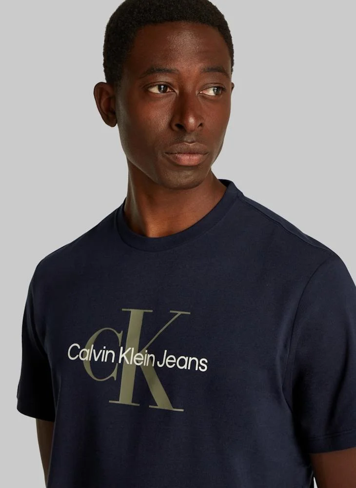 Calvin Klein Jeans Logo Print Crew Neck T-Shirt