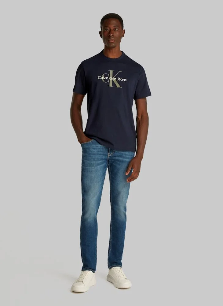 Calvin Klein Jeans Logo Print Crew Neck T-Shirt