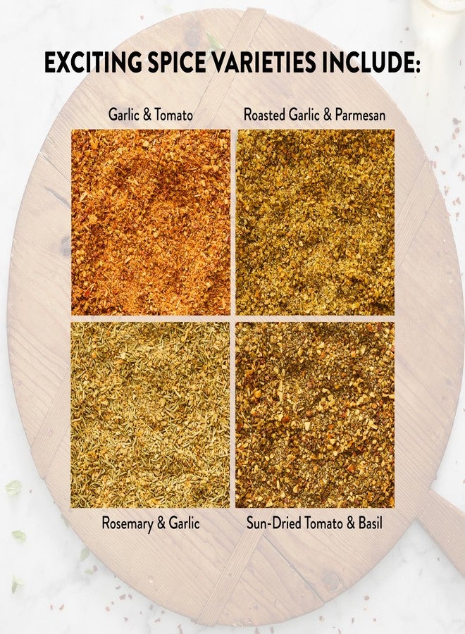 DeLallo Italian Dipping Spices Variety Seasoning Shaker, 4 Ounce Container, with Garlic, Pepper & Tomato, Sun-Dried Tomato, Rosemary & Garlic, Roasted Garlic Parmesan - Image 4