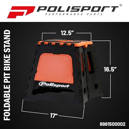 Polisport Foldable Pit Bike Stand (FIM Motocross World Championship Official Podium Bike Stand) (Orange) - Image 5