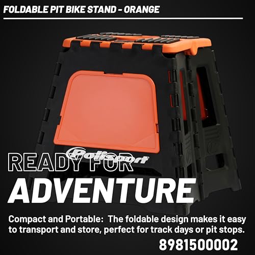 Polisport Foldable Pit Bike Stand (FIM Motocross World Championship Official Podium Bike Stand) (Orange) - Image 3