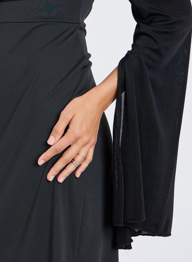 Styli Women A-Line Maxi Dress with Slit Sleeves - Image 5