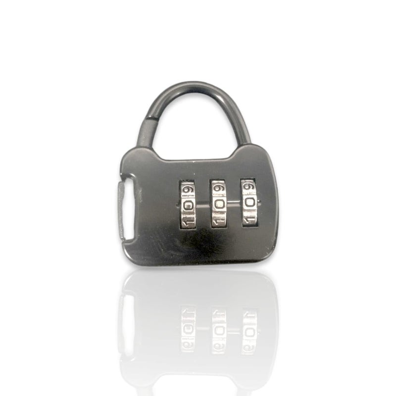 Metal Number Lock .Durable Material Combination Padlock, Suitable for School, Home, Cabinets and Bags Square Style (Black) - Image 1