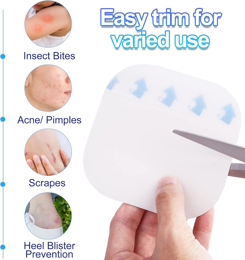 LotFancy Hydrocolloid Bandages 4x4 14 Patches Ultra Thin Large Hydrocolloid Gel Dressing Waterproof Wound Care Dressing Pad for Blister Bed Sore Burn Pressure Ulcer Healing - Image 5