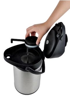 HTH Stainless Steel Thermos Coffee Jug Push Button Dispenser Double Wall Airtight Sealed Vacuum Flask Tea Carafe Heat Retention Thermal Insulated Thermos for Coffee Tea Hot Water 2.5/3/4/5 L  - Image 5