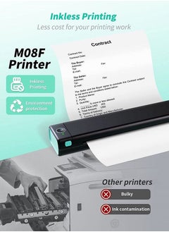 phomemo Portable Bluetooth Wireless M80F-A4 Thermal Mobile-Printer, Compact Inkless Printer for Travel, Support Phone & Laptop, Small Printers for Home Use Vehicles Office School Stencils  - Image 3