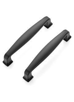Y&D Cabinet Handles, SYOSI 2 Pack Solid Kitchen Matte Pulls Drawer Pulls, Hardware Handles for Cabinets Cupboard (Black)  - Image 1