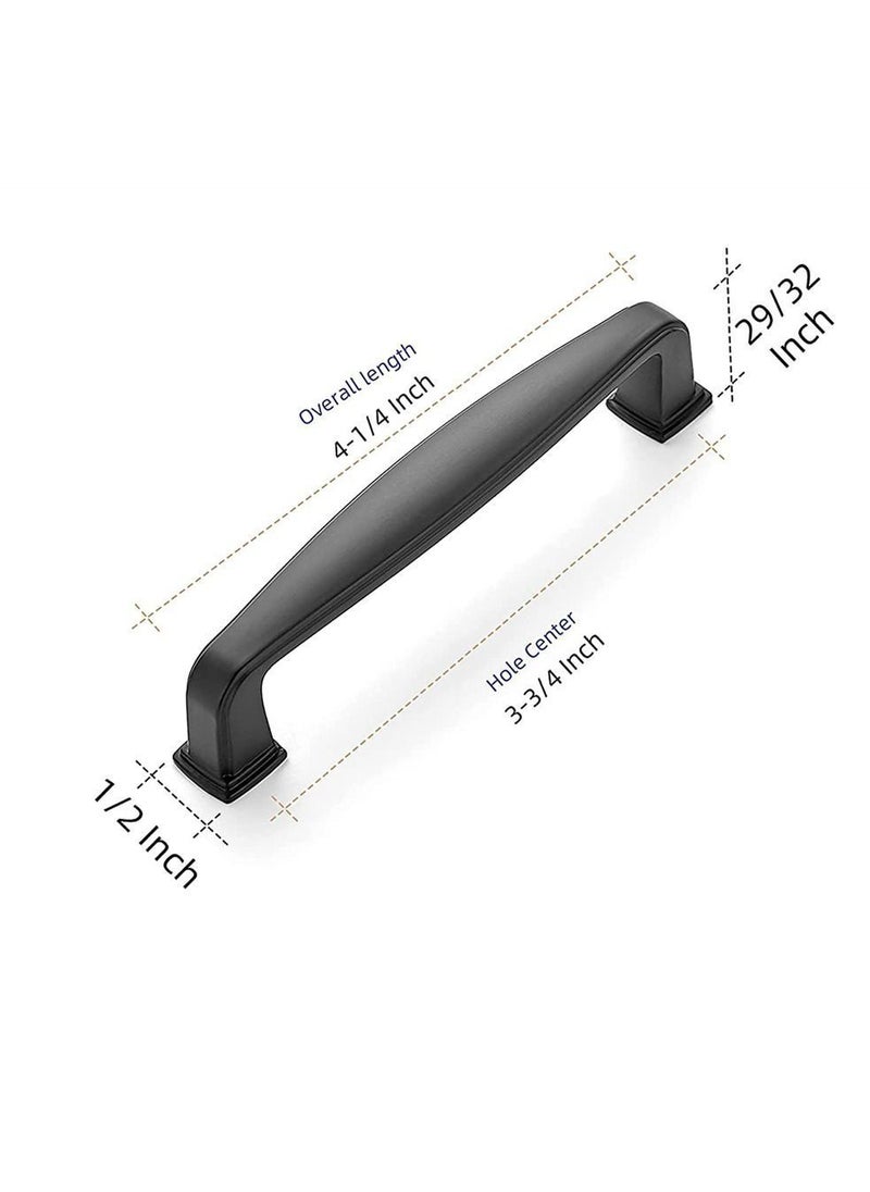 Y&D - Cabinet Handles, SYOSI 2 Pack Solid Kitchen Matte Pulls Drawer Pulls, Hardware Handles for Cabinets Cupboard (Black) - Image 1