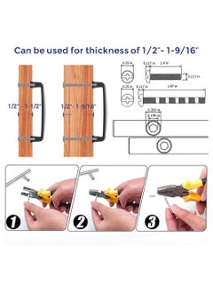 Y&D Cabinet Handles, SYOSI 2 Pack Solid Kitchen Matte Pulls Drawer Pulls, Hardware Handles for Cabinets Cupboard (Black)  - Image 5