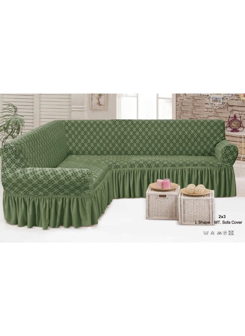 EVORY HOME Sofa Covers L Shape Jacquard 5 Meter Slip Resistant and Highly Stretchy 