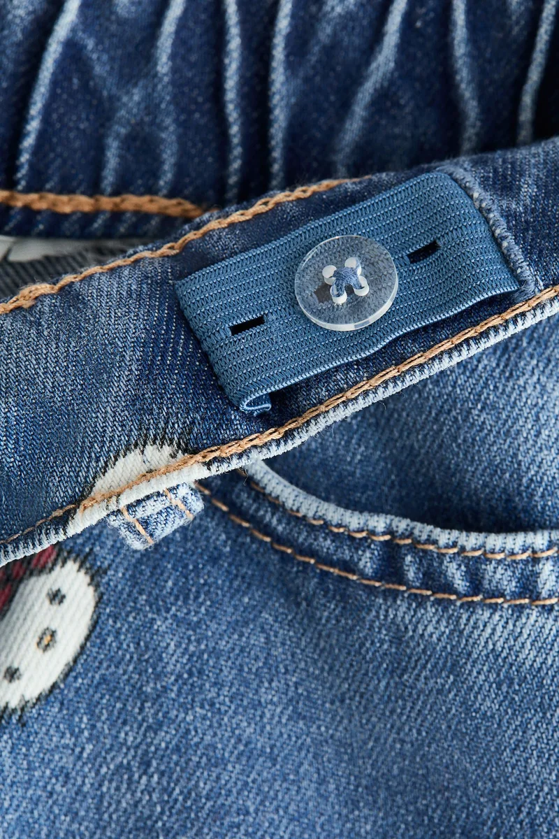 H&M Printed Wide Leg Jeans