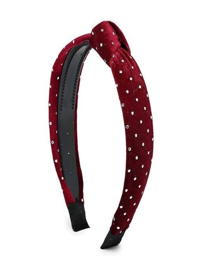VSAKSH Multicolor Knotted Headbands Pearl Headband Wide Top Knot Turban Hair Bands Vintage Velvet Leopard Print Hair Hoops Headbands for Women Girls (Random Color) - Image 1