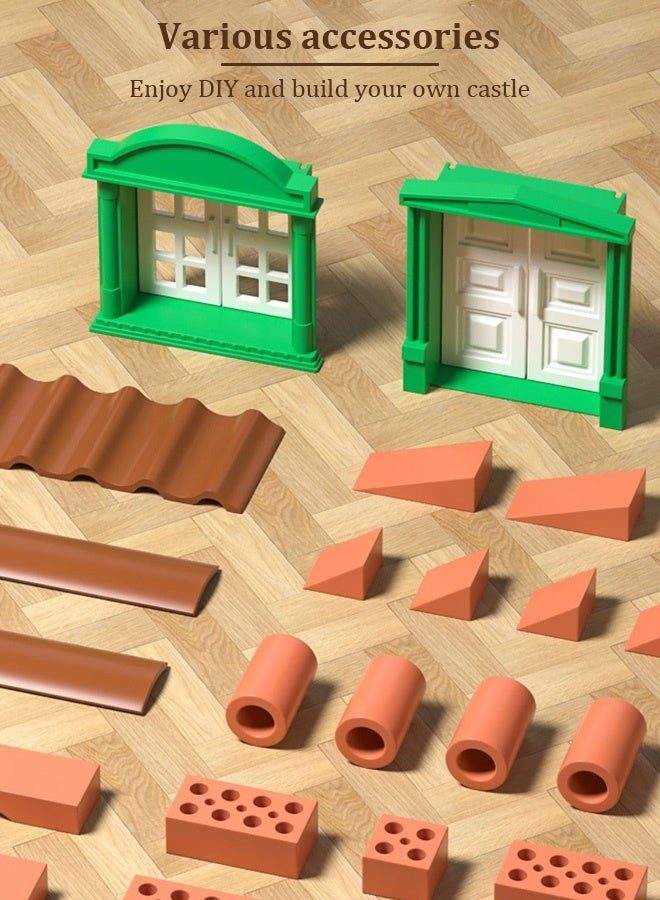 Joudiplay little bricklayer children's handmade DIY hut cover  - Image 2