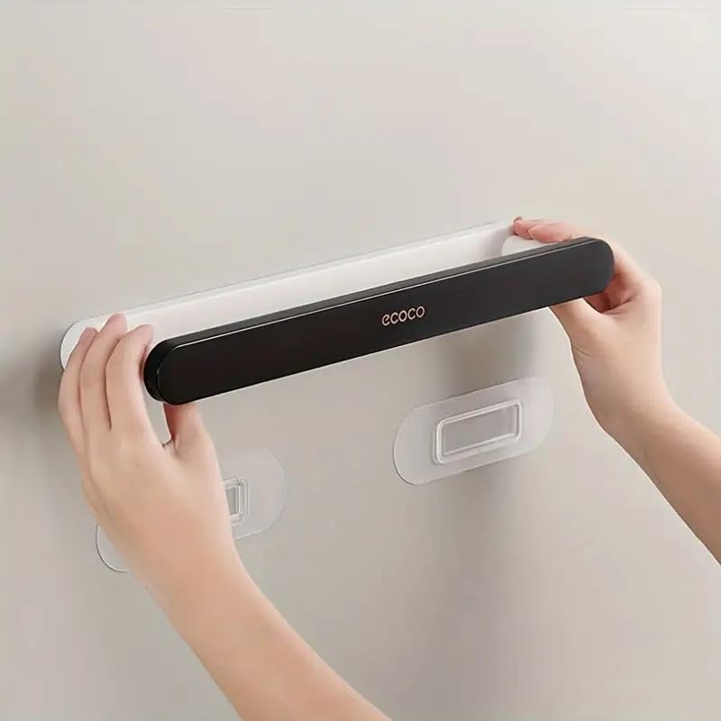 ONPRIX Onprix Bathroom Wall Mounted Shoe Slipper Rack Punch Free Slippers Organizer Rack Self Adhesive Storage Towel Rack  - Image 3