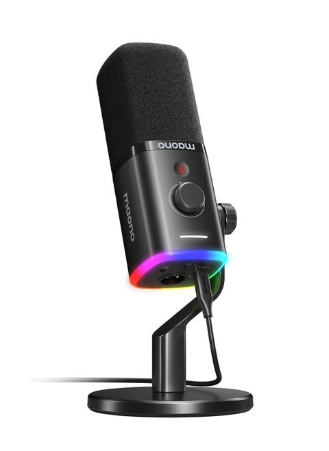 MAONO PD100 Dynamic Gaming Microphone: USB XLR Dynamic Microphone for Computer with RGB PC Microphone Software-RGB for Gamer-Podcast Mic Kit for Streaming Recording Studio CreatingX