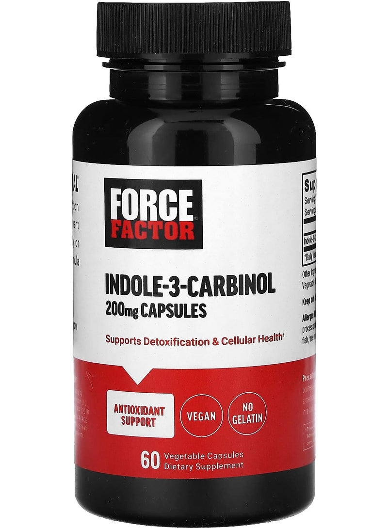 Force Factor Indole-3-Carbinol 200 mg 60 Vegetable Capsules