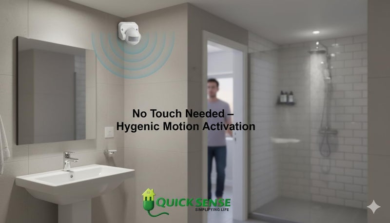 Quick Sense QS-09 PIR Motion Sensor | 180° Wall Mount Motion Detection | 12m Range | Non-Adjustable | IP44 - Image 2