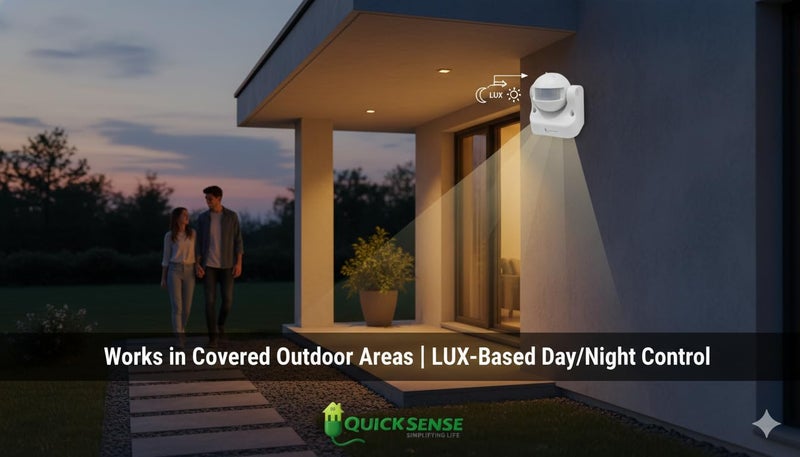 Quick Sense QS-09 PIR Motion Sensor | 180° Wall Mount Motion Detection | 12m Range | Non-Adjustable | IP44 - Image 5
