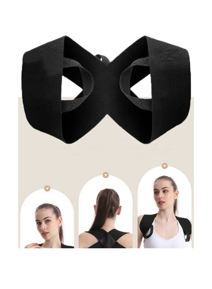 موف دعامة الظهر وحزام تصحيح الوضعية، يخفف الألم والتوتر والتعب مع محاذاة الرقبة والكتف والترقوة والعمود الفقري، قم بإعادة تشكيل جسمك باستخدام جهاز تقويم الظهر هذا وكن جذابًا وملائمًا - Image 1