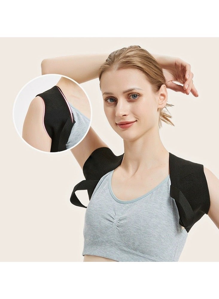 موف دعامة الظهر وحزام تصحيح الوضعية، يخفف الألم والتوتر والتعب مع محاذاة الرقبة والكتف والترقوة والعمود الفقري، قم بإعادة تشكيل جسمك باستخدام جهاز تقويم الظهر هذا وكن جذابًا وملائمًا - Image 2