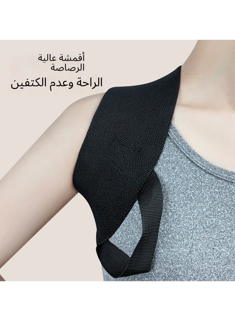 موف دعامة الظهر وحزام تصحيح الوضعية، يخفف الألم والتوتر والتعب مع محاذاة الرقبة والكتف والترقوة والعمود الفقري، قم بإعادة تشكيل جسمك باستخدام جهاز تقويم الظهر هذا وكن جذابًا وملائمًا - Image 3