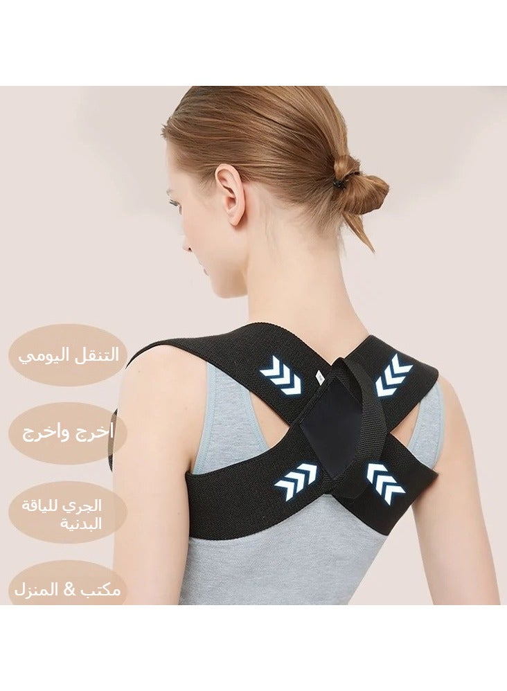 موف دعامة الظهر وحزام تصحيح الوضعية، يخفف الألم والتوتر والتعب مع محاذاة الرقبة والكتف والترقوة والعمود الفقري، قم بإعادة تشكيل جسمك باستخدام جهاز تقويم الظهر هذا وكن جذابًا وملائمًا - Image 5