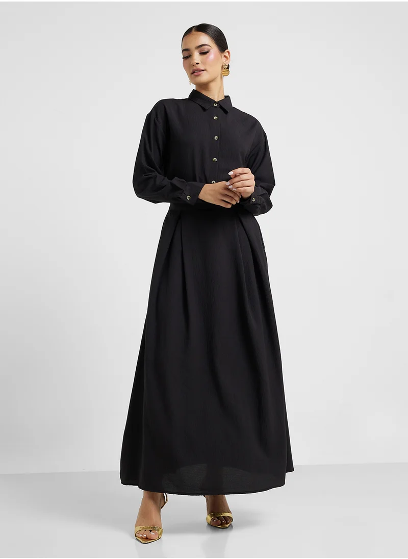 Khizana Button Down Shirt & Skirt Set