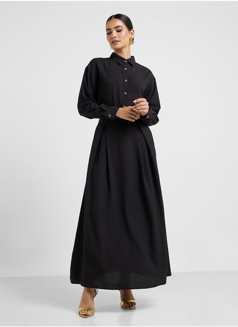 Khizana - Button Down Shirt & Skirt Set - Image 1