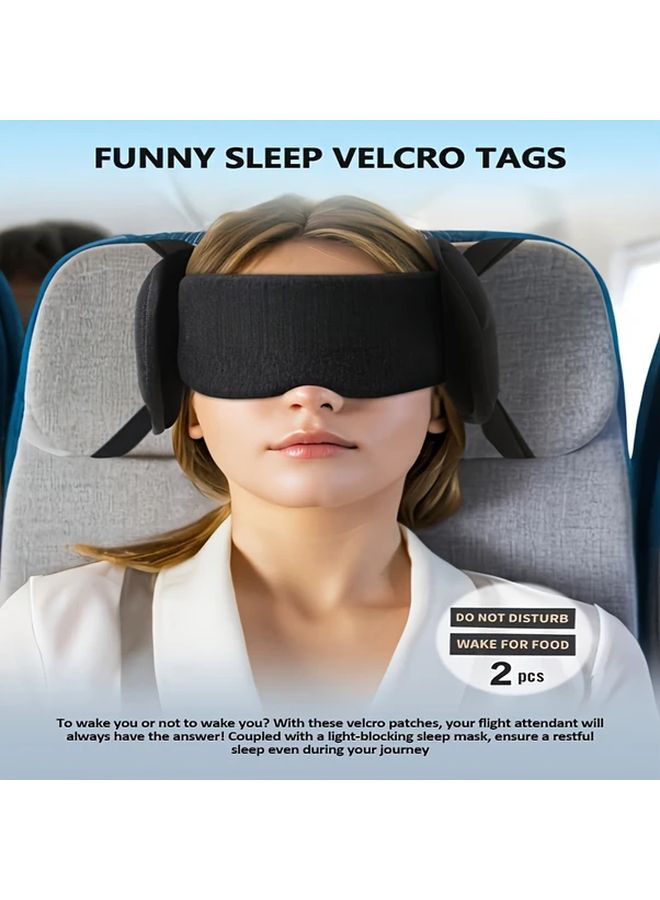 وسادة سفر سوداء مع قناع نوم للسفر الطويل والرحلات الجوية - Image 5